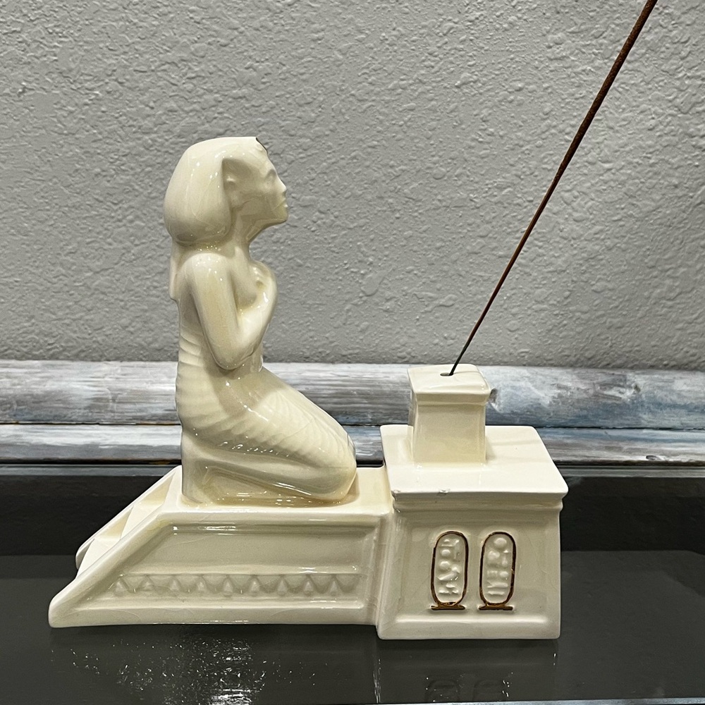 Cream Egyptian Incense Holder